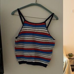 Colorful Knit Crop Top
